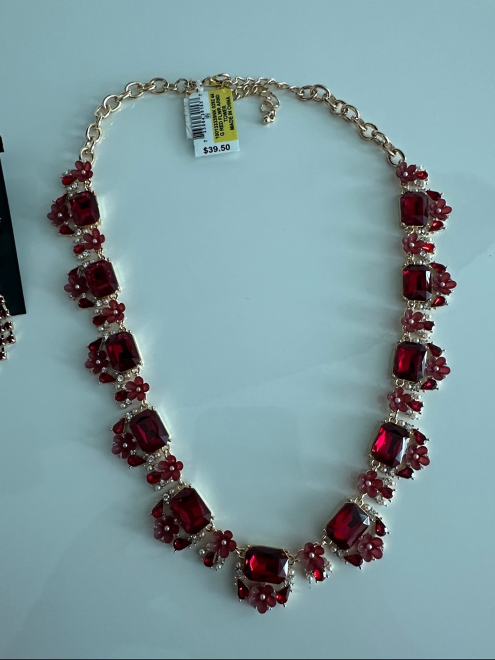 INC International Concepts Red Crystal Necklace, Bracelet & Earrings Set - Picture 4 of 4
